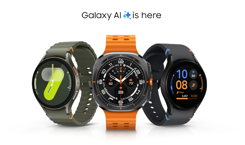 Samsung Galaxy watches.  Galaxy AI is here.