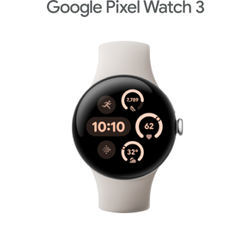 Google Pixel Watch 3 with chalk colored band