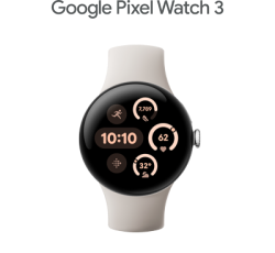 Google Pixel Watch 3 with chalk colored band